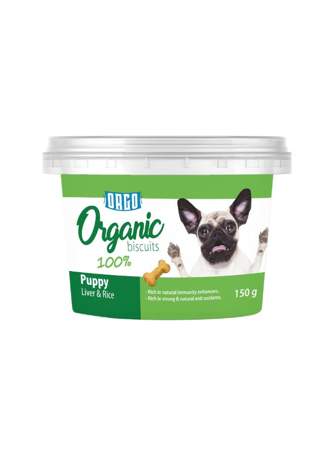 biscuits orgo DOG Puppy Liver & Rice 150 gm Pack of 6