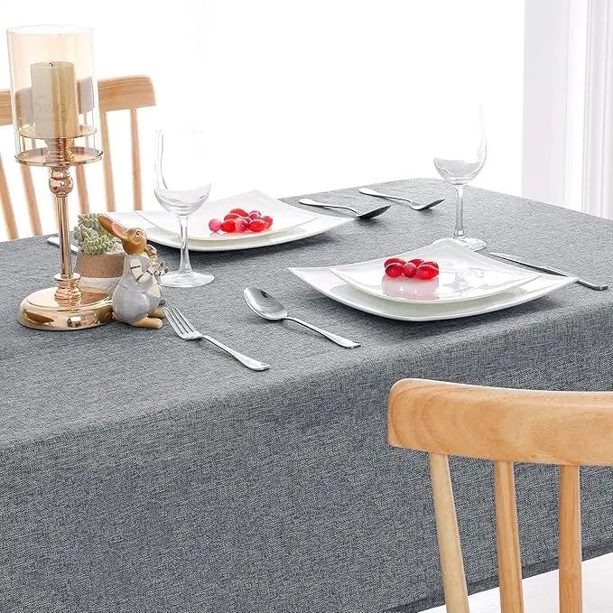 Y&D Linen Tablecloth – Wrinkle & Stain Resistant Washable Table Cloth for Kitchen, Dining & Coffee Tables | Includes Table Runners | High-Quality Nordic Style - Image 5