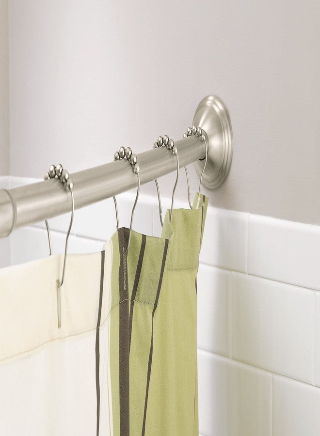 Moen Curved Adjustable Length Fixed Mount Single Shower Curtain Rod for Bathroom, Brushed Nickel Finish, CSR2160BN - Image 3