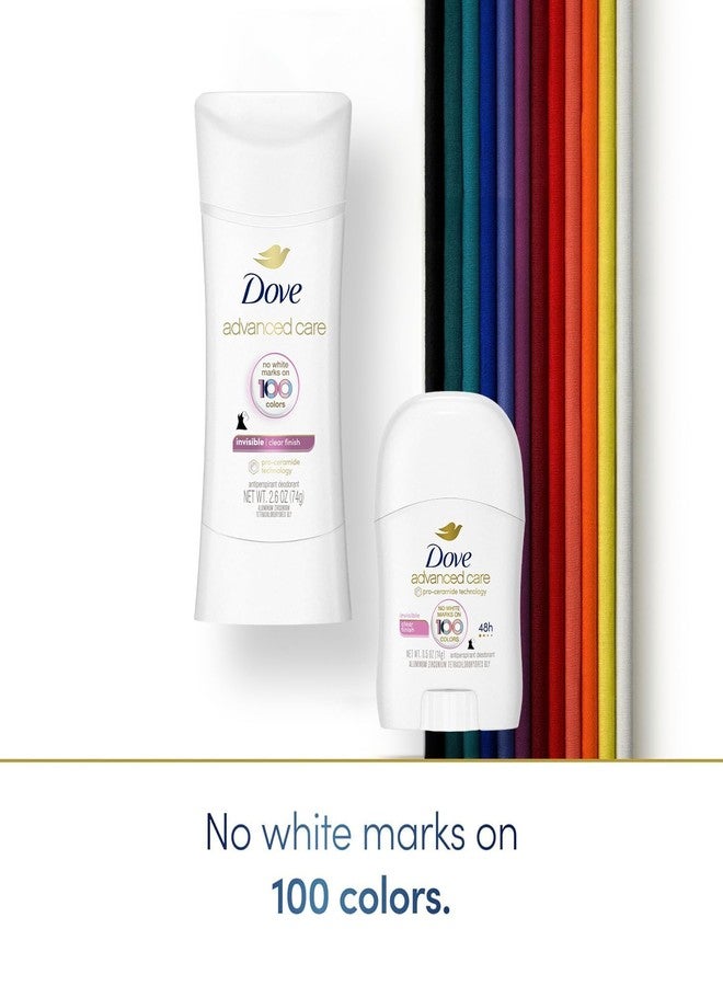 Dove Antiperspirant Deodorant for Women, Clear Finish, 2-Pack + Travel-Size - No White Marks, Pro-Ceramide Technology, Vegan & Cruelty-Free - Image 4