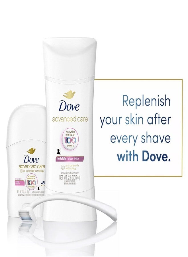 Dove Antiperspirant Deodorant for Women, Clear Finish, 2-Pack + Travel-Size - No White Marks, Pro-Ceramide Technology, Vegan & Cruelty-Free - Image 3