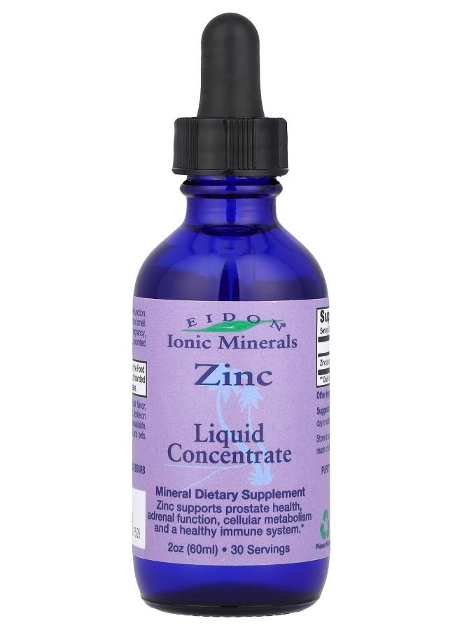 Eidon Ionic Minerals Zinc Liquid Concentrate 2 oz (60 ml)