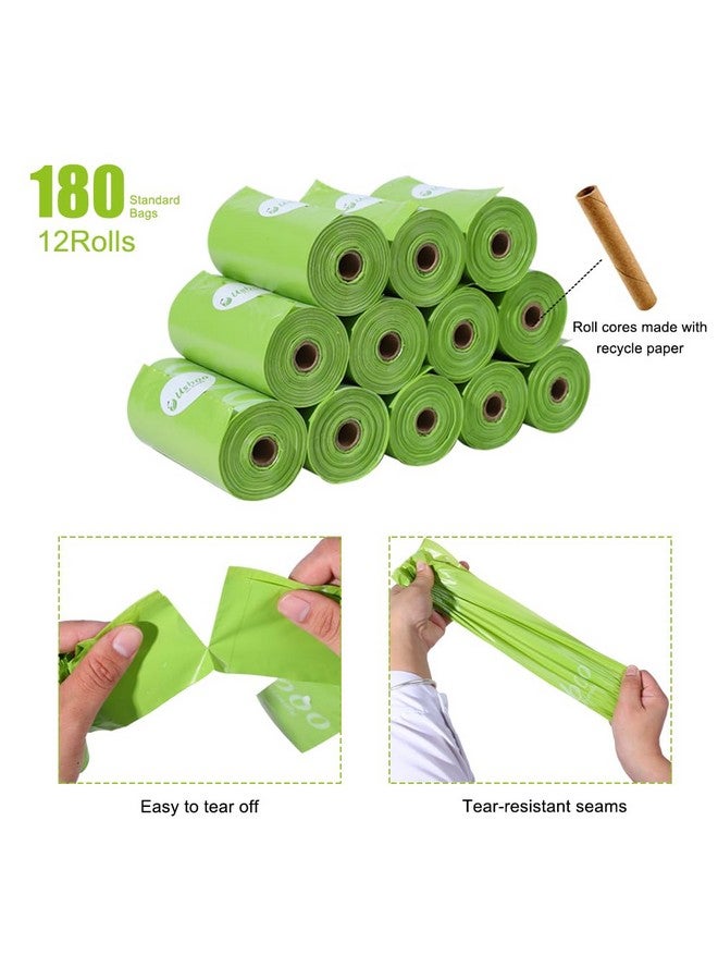 USBOO Diaper Bags Disposable for Baby, 12 Refill Rolls/180 Bags OXO-Biodegradable Waste Bags,Dirty Disposable Diaper Bags,Diaper Trash Bags,Green - Image 5