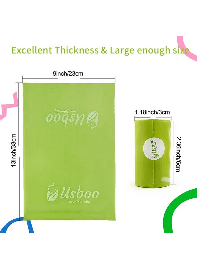 USBOO Diaper Bags Disposable for Baby, 12 Refill Rolls/180 Bags OXO-Biodegradable Waste Bags,Dirty Disposable Diaper Bags,Diaper Trash Bags,Green - Image 3