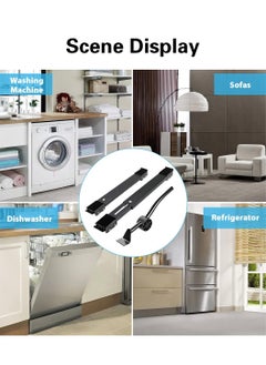 LEOKOR Washing Machine Base Stand, Heavy Duty Furniture Appliances Rollers, Adjustable Length 24 Universal Lockable Wheel Mobile  Base for Washer Dryer Dishwasher  - Image 5