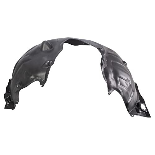 TRQ Front Right Inner Fender Liner Black Passenger Side Compatible with 2018-2019 Toyota Camry TO1249214 TO1249215 TO1249219 TO1249220 - Image 1