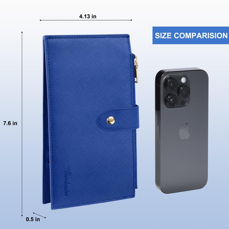 Travelambo RFID Wallet Women Large Size Bifold Multi Card Wallet Case with Zipper Pocke Credit Card Holder for Women - Image 2