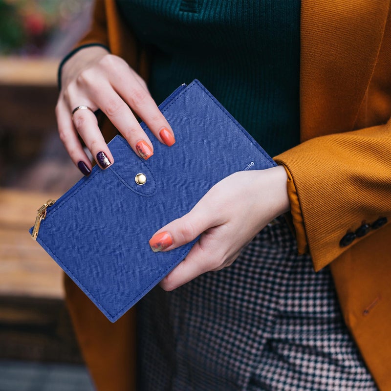 Travelambo RFID Wallet Women Large Size Bifold Multi Card Wallet Case with Zipper Pocke Credit Card Holder for Women - Image 3