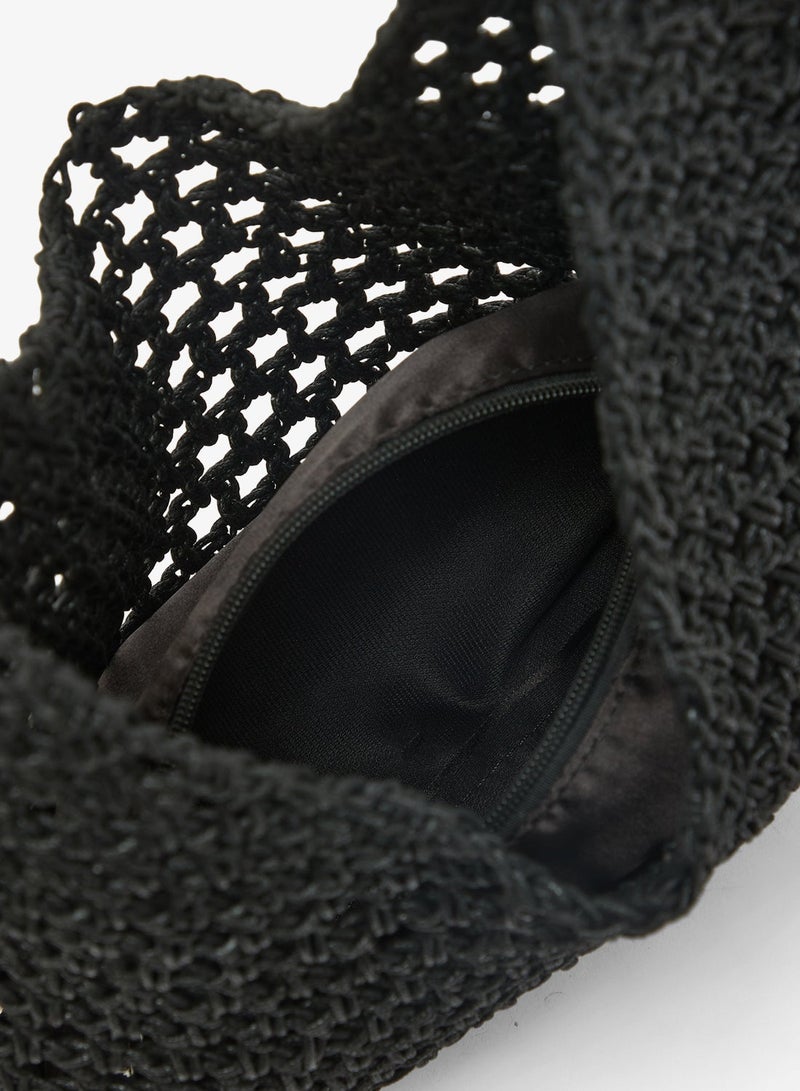 GLAMOROUS Woven Fringe Tote Bag - Image 5