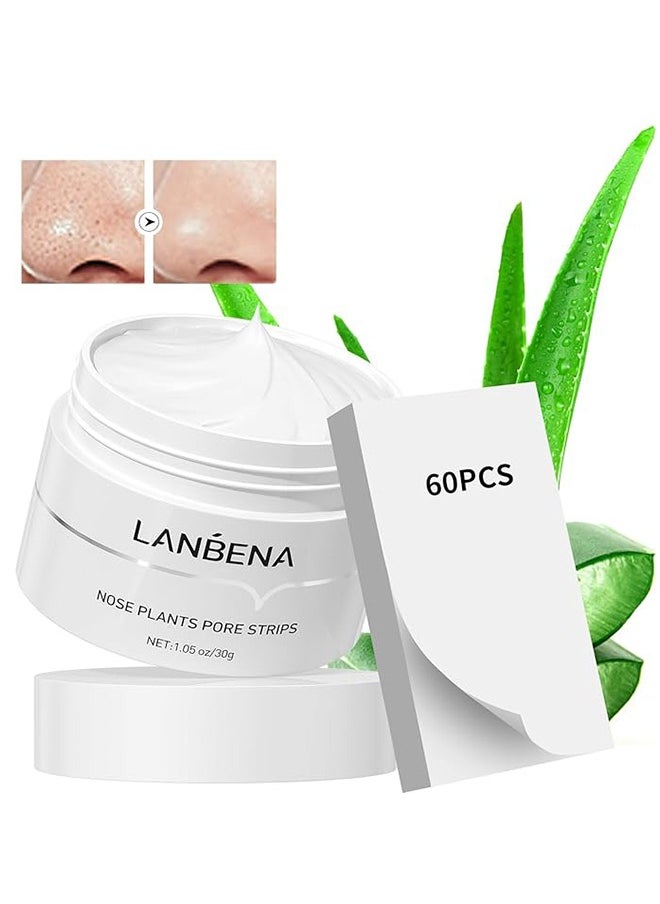 LANBENA Blackhead Remover, Facial Blackhead Remover Blackhead Remover, Peel Off Blackhead Mask Nose Strip, Blackhead Removal Exfoliating Mask, Nose Plant Pore Cleaning, 30g  - Image 1