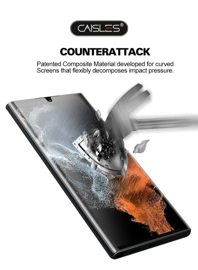 كايسلز واقي شاشة نانو 11d لسامسونج جالكسي اس 21 بلس (Samsung Galaxy S21 Plus), بتصميم منحني حماية فائقة من الحافة الى الحافة مع الوضوح الفائق والحماية ضد السقوط والخدوش، شفاف - Image 2