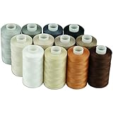 simthread Simthread 12 Multi Colors All Purposes Cotton Quilting Thread 50s/3 Thread for Piecing Sewing etc - 550 Yards - Image 1