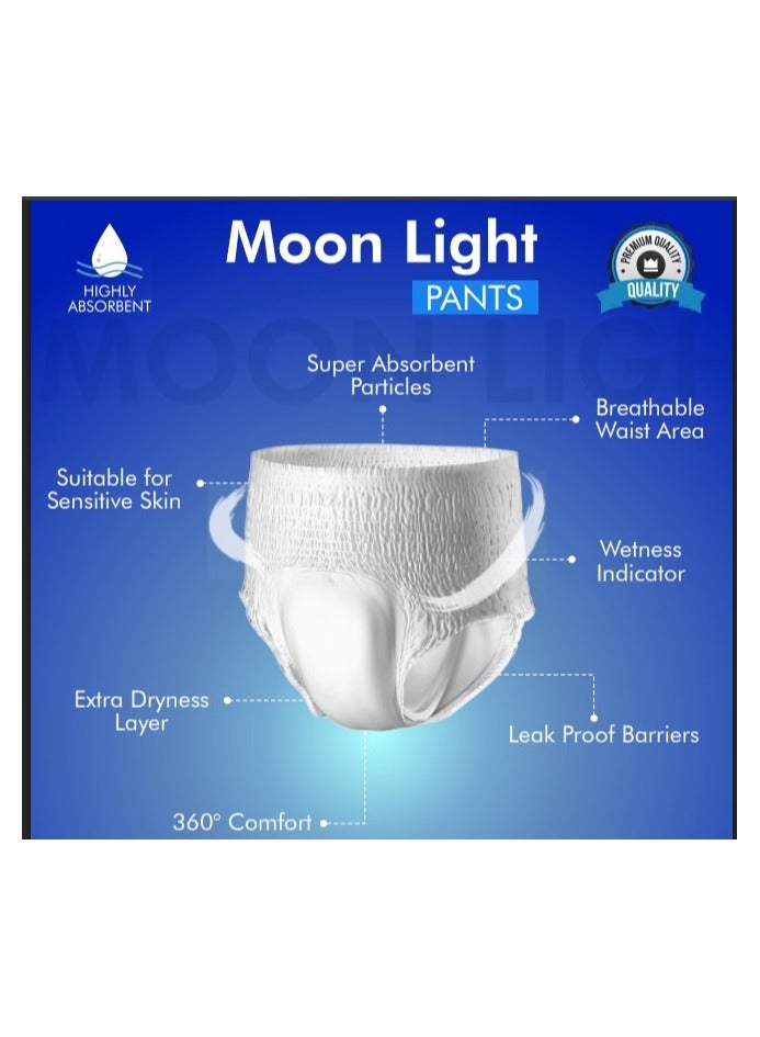Moon light Premium Adult Diapers, Medium Size (Pack of 22 Diapers) - Image 4