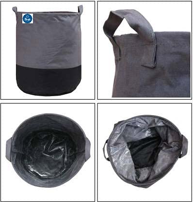 SKYLII Laundry Bag 45 L Durable and Collapsible Laundry storage Bag with Handles Clothes Toys Storage Foldable Laundry Bag for Dirty Clothes Pack of 2 Pc Grey - Image 4