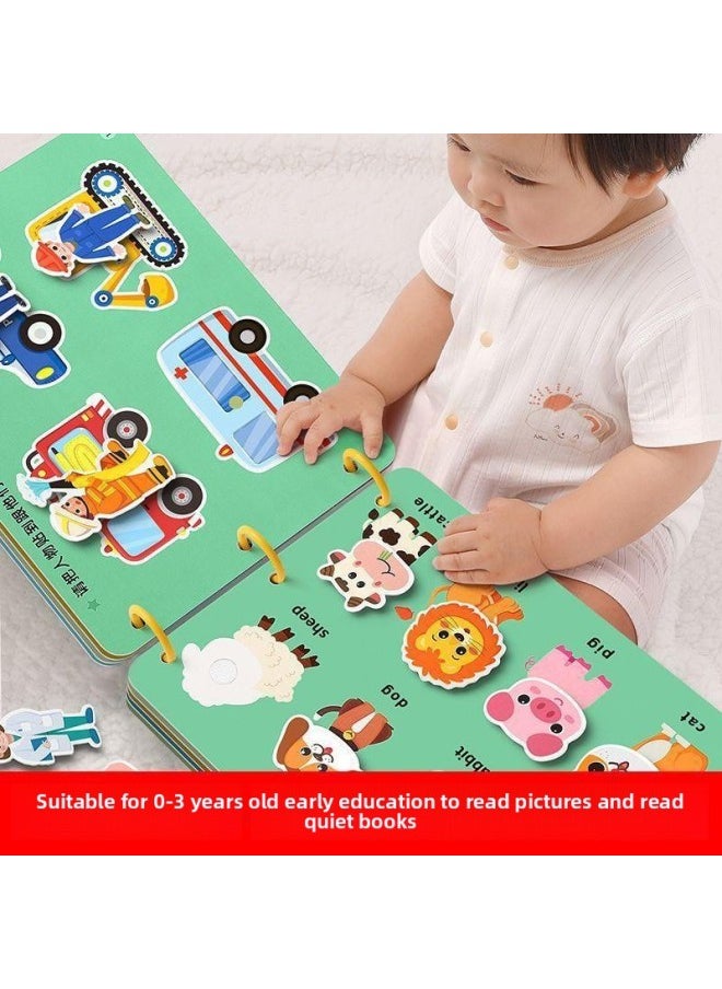 Generic - Baby Tearing Book Puzzle Enlightenment Quiet Hand Tearing Book Early Education Hook And Loop Pull Paste Baby Children's Toys 0-3 Years Old-Color:[cute Animals + Transportation]-Specification:Guaranteed Authenticity [magic Book For 0-3 Years Old] - Image 1