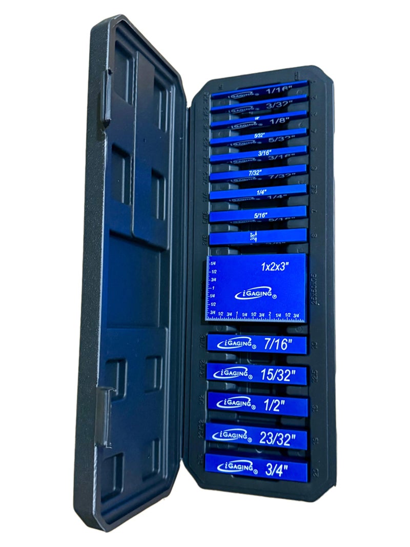 iGaging Setup Block Bar Gauge Precision Aluminum 15 piece for Woodworking - Image 2