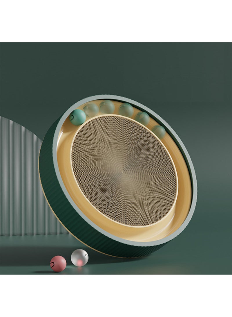 MissTiara Cat scratching board, cat bed with ball, one-piece non-shedding claw grinding corrugated paper cat scratching basin vertical cat toy 45cm green - Image 3