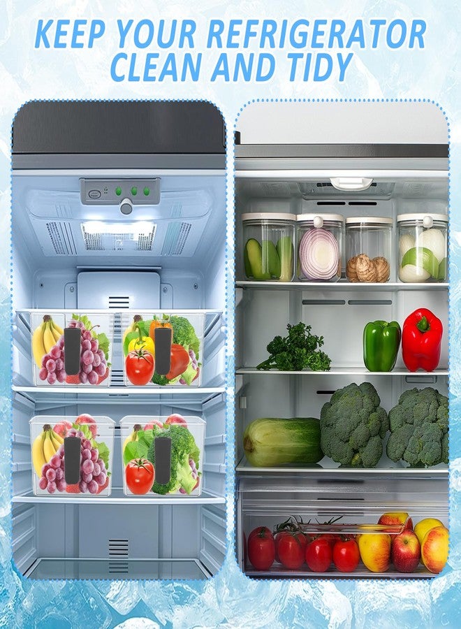 Foxtell 2 Set Ice Storage Bins for Freezer with Lid and Flexible Scoop, Transparent Plastic Ice Container with Pull-Out Handle Kitchen Food Storage Organizer for Home Office Fridge Kitchen - Image 5