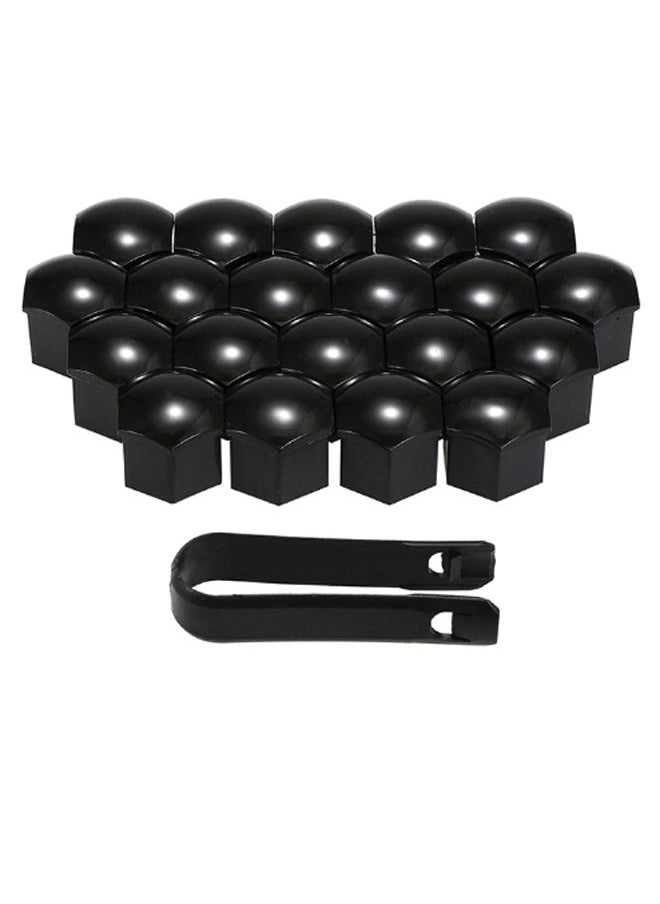 NIBEMINENT 20-Piece Wheel Lug Cap Set With Nut Cover Puller For Tesla Model 3 