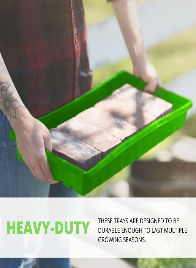 Hemlock Home Brewing 1020 Seed Starting Trays, Plant Tray, Microgreens Growing Trays, Plastic Seed Trays, Reusable Seedling Tray, 5-Pack Growing Trays, Germination Tray, Planting Tray, Plant Tray For Seedlings - Image 2