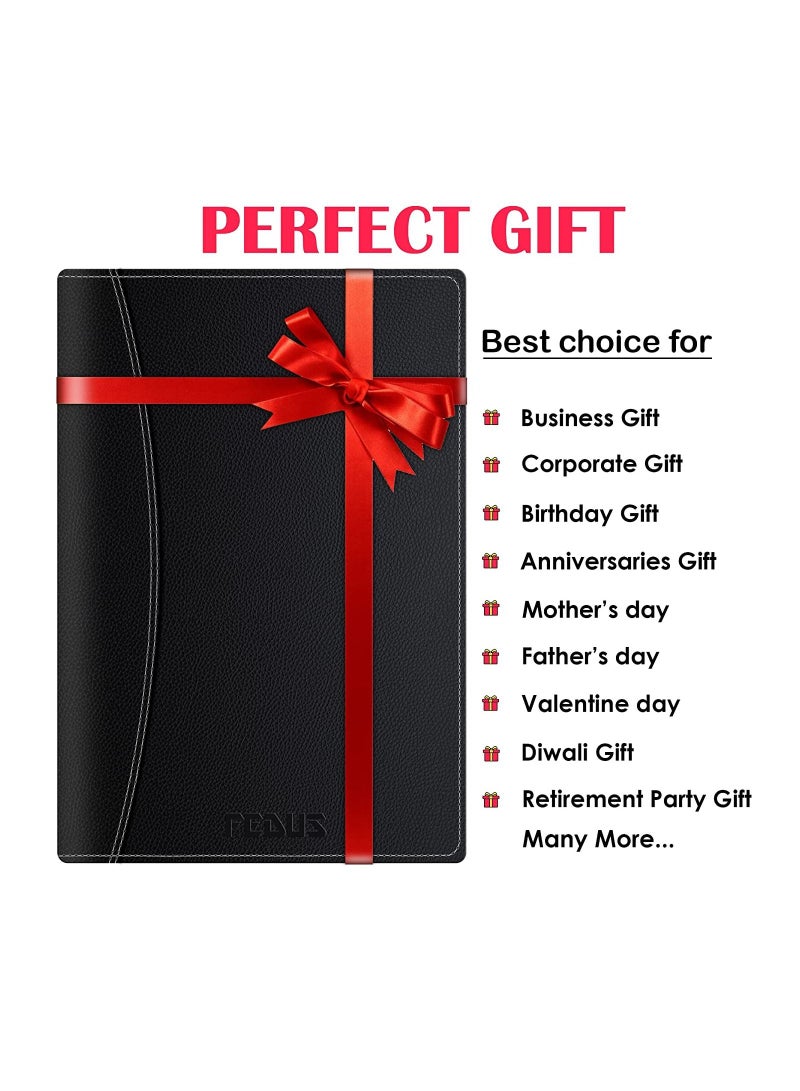 FEDUS Multipurpose Leatherette Professional File Folders  20 Leafs For Men And Women Black - Image 2