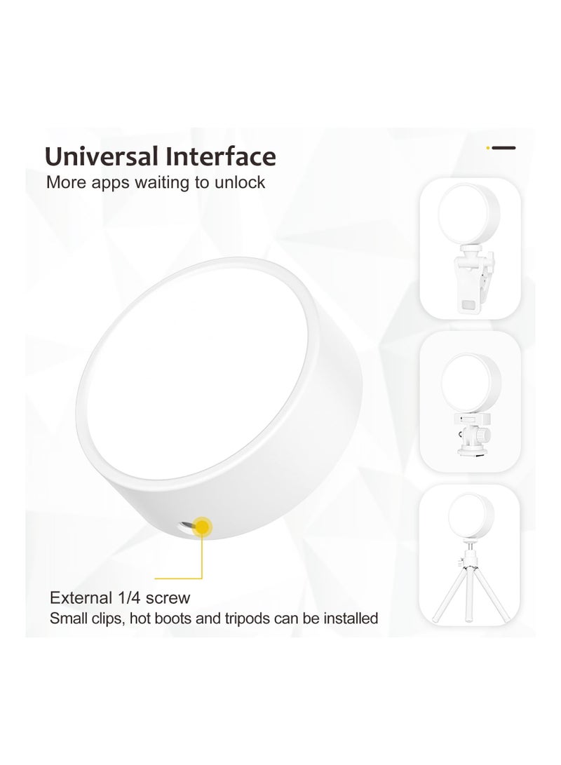Rechargeable Clip-On Selfie Light with 360° Rotation, Adjustable Light Modes for Phones, Laptops, and Monitors - Perfect for Video Conferencing, Makeup, TikTok, Webcam, and Live Streaming. - Image 2