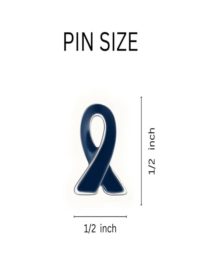 فوندريزينغ فور أ كوز دبوس الشريط الأزرق الداكن - دبوس توعية بالشريط الأزرق الداكن لسرطان القولون، وإساءة معاملة الأطفال، وسرطان المستقيم، ومرض كرون، ومرض هنتنغتون، والتوعية بالغرق، وغيرها (دبوس واحد) - Image 3