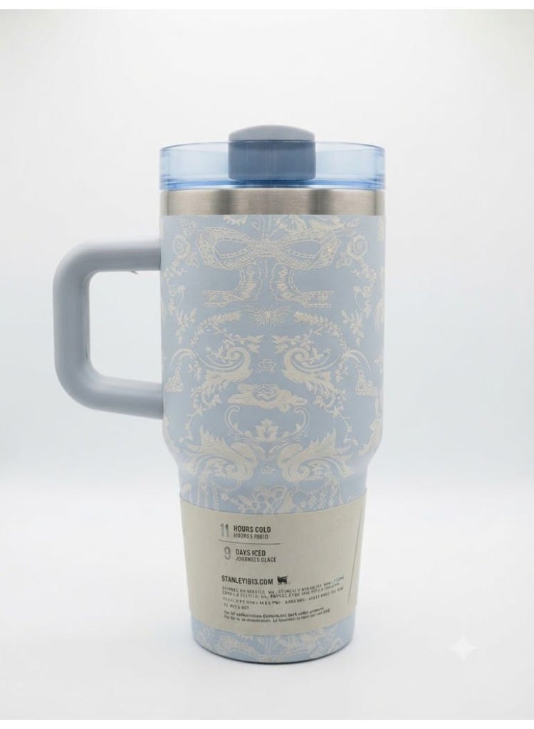 Stanley The X LoveShackFancy Holiday Quencher,Stainless Steel Vacuum Insulated Tumbler with Lid and Straw for Water, Iced Tea or Coffee, Smoothie and More 20 oz, Presented in Elegant Gift-Ready Packaging - Image 2