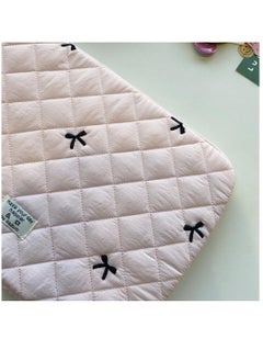 Excefore Puffy Laptop Sleeve Case Cute Quilted Computer Bag, 13 Inch Bow Embroidery Printed Laptop Carrying Cases, Coquette Aesthetics Protective Cover, Compatible with 11" 13" 15" Notebook  - Image 5