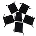 HRX Package Little Velvet Drawstring Pouches 20pcs Black Velvet Cloth Bags for Jewelry Small Gift 3x4 inches - Image 1