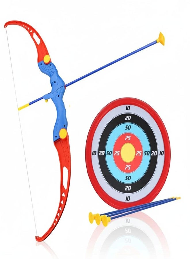 Amitasha Kids Archery Bow and Arrow Toy Set with Target Board for Kids Indoor Outdoor Garden Fun Suction Cups 3 Arrows Target Game for Boys 3-15 Years Birthday Gift - Image 1