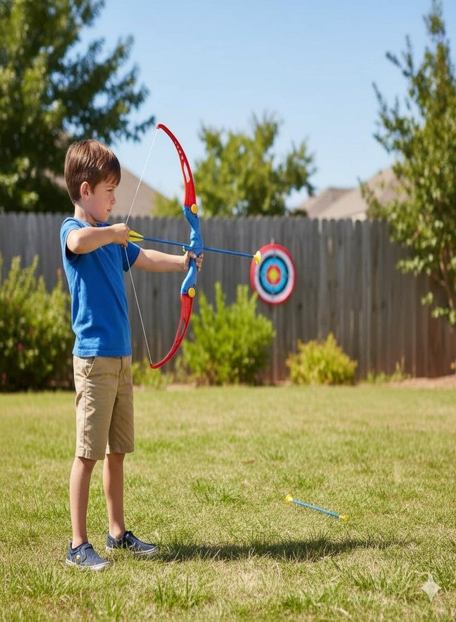 Amitasha Kids Archery Bow and Arrow Toy Set with Target Board for Kids Indoor Outdoor Garden Fun Suction Cups 3 Arrows Target Game for Boys 3-15 Years Birthday Gift - Image 4