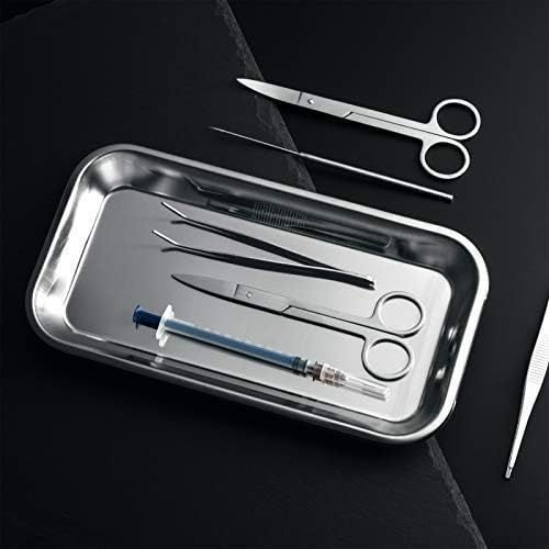 COYMOS 3 Pack Surgical Tray, Stainless Steel Tray for Lab Instrument Supplies, Tattoo Tool (Silver) - Image 4
