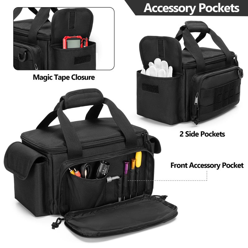 Rexmica Small Tool Bag with Anti-friction and Thick Padded Bottom, Tool Storage Organizer for Men, Tactical Bag, Range Bag, Multi-functional Work Tote for Repairman, Electrician, Carpenters, Handyman - Image 3