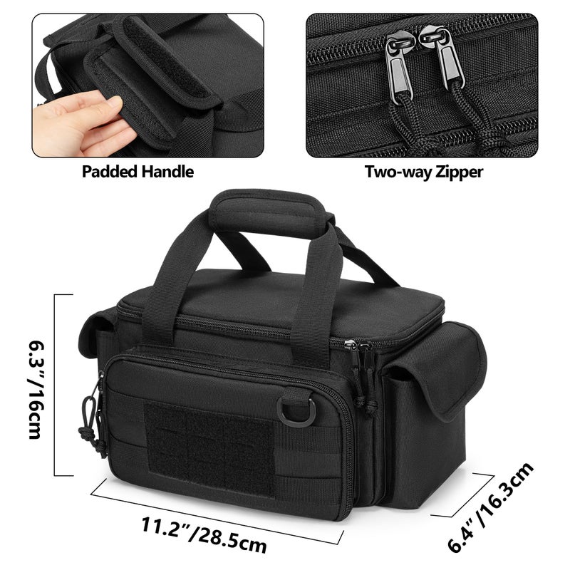 Rexmica Small Tool Bag with Anti-friction and Thick Padded Bottom, Tool Storage Organizer for Men, Tactical Bag, Range Bag, Multi-functional Work Tote for Repairman, Electrician, Carpenters, Handyman - Image 5