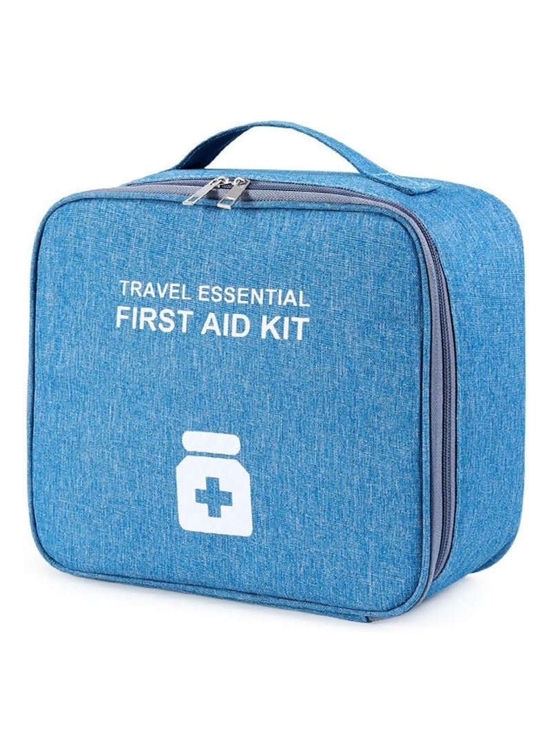 Travel Pharmacy Bag, Waterproof Medicine Storage Bag, Blue - Image 1
