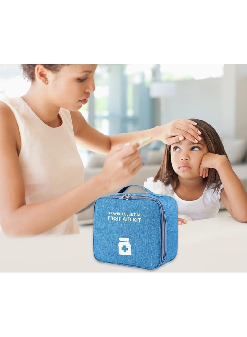 Travel Pharmacy Bag, Waterproof Medicine Storage Bag, Blue - Image 5