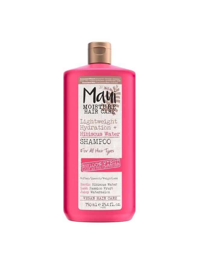 MAUI MOISTURE Maui Moisture Lightweight Hydration + Hibiscus Water Shampoo, Moisturizing Shampoo Softens & Quenches Wavy & Curly Hair with Aloe Vera, Vegan & Sulfate-Free Surfactants, 25.4 fl. oz  - Image 1