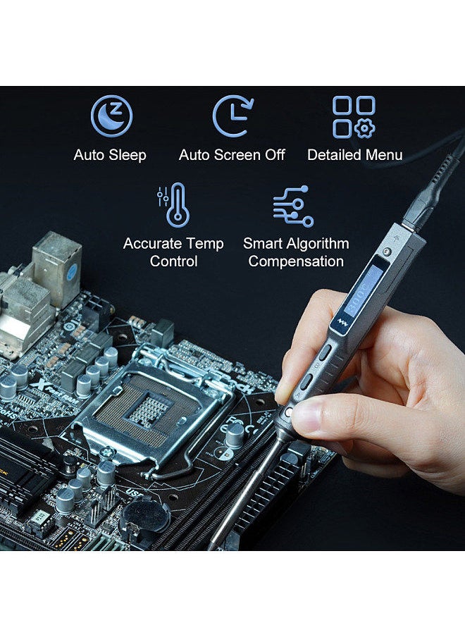 Miniware Mini Intelligent Soldering Station Portable Soldering Iron Two Power Supplying Mode 50-400 ℃ Temperature Regulation Dynamic Detection DC9-24V Wide Voltage  - Image 5