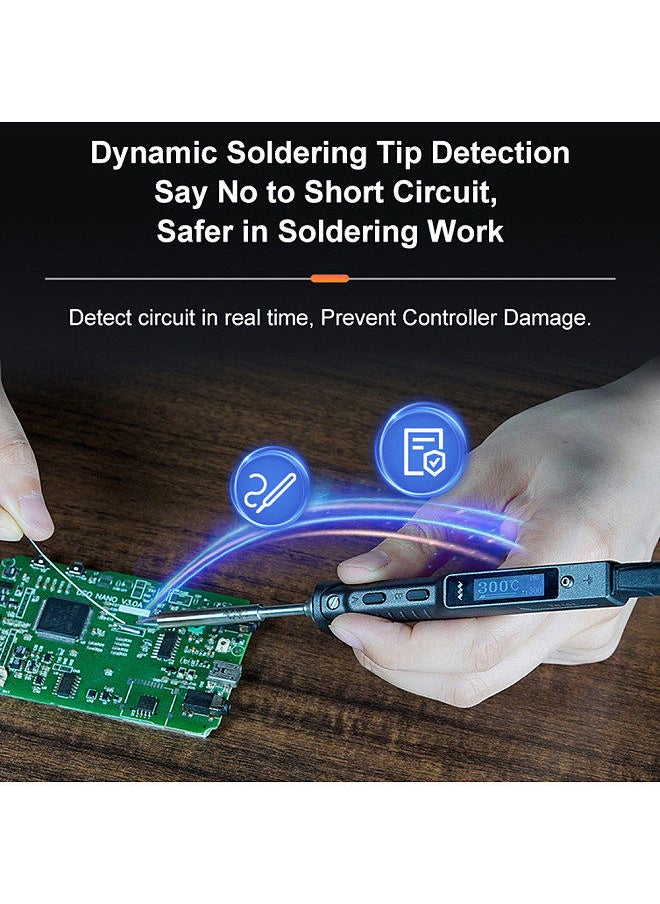 Miniware Mini Intelligent Soldering Station Portable Soldering Iron Two Power Supplying Mode 50-400 ℃ Temperature Regulation Dynamic Detection DC9-24V Wide Voltage  - Image 2