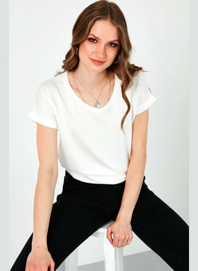 Lela Lela V-Neck Relaxed Fit Slit Detailed 2-Pack Blouse Women's BLOUSE 5862000S2