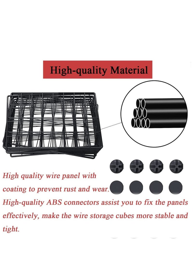 Generic Pet Playpen DIY Small Animal Cage for Indoor Outdoor Use Small Portable Foldable Grids Storage Stackable Shelf(24 Panels)  - Image 4