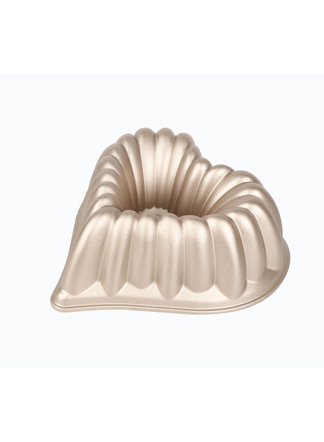 PROCILA Aluminium Granite Non-Stick Hearts Mould Pan Beige 28x27cm - Image 2