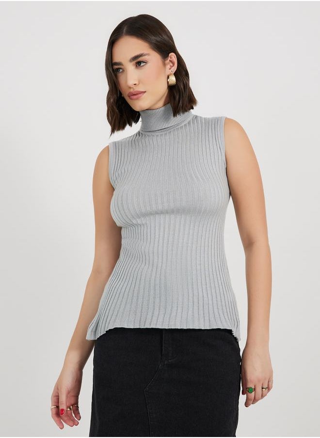 Styli - Fitted Regular Length Turtle Neck Sweater - Image 1