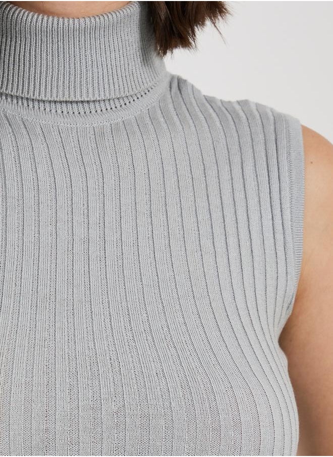 Styli - Fitted Regular Length Turtle Neck Sweater - Image 1