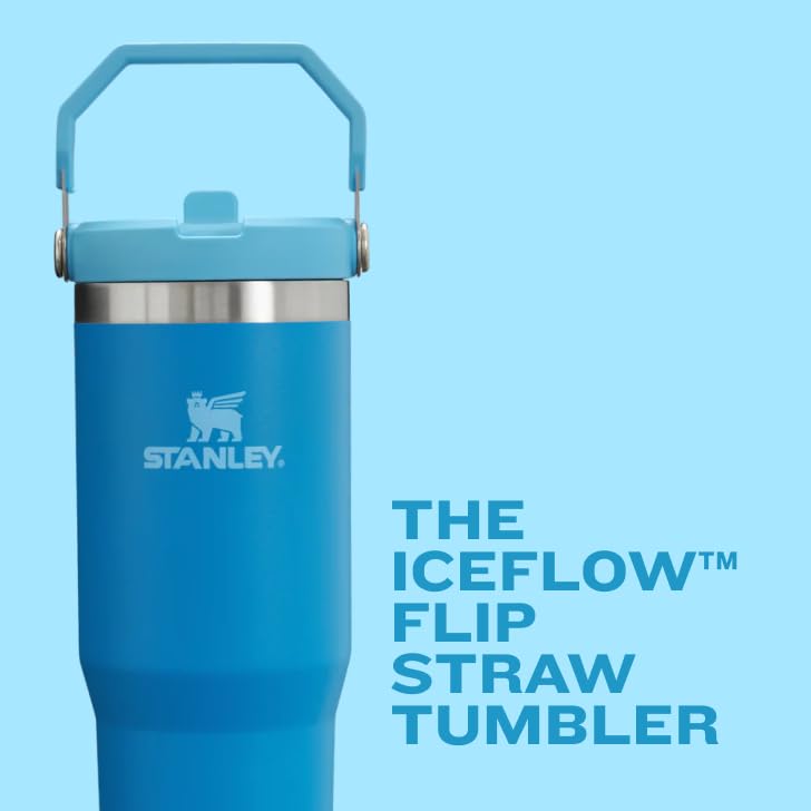 STANLEY IceFlow 2.0 Flip Straw Tumbler with Handle 20 oz | Twist On Lid and Flip Up Straw | Leak Resistant Water Bottle | Insulated Stainless Steel | BPA-Free | Twilight - Image 2