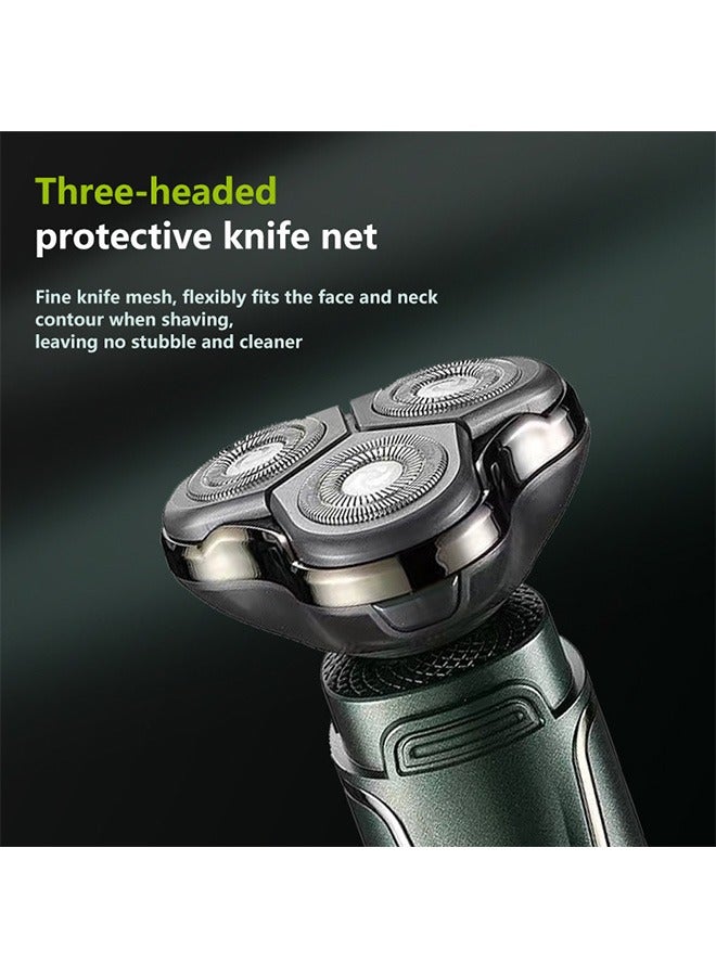 WAIKIL 3-In-1 Men'S Electric Hair Cutting Beard Trimmer Low Noise Detachable Cleaning Head, Usb Charging With Led Display Suitable For Trimming Facial Hair, Sideburns, Nose Hair, Etc - Image 3
