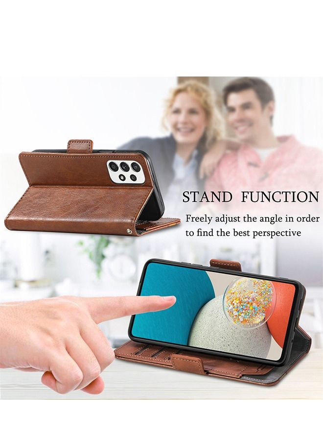 جرويك جراب المحفظة للهاتف جالاكسي A53 5G ، مقاس 6.5 بوصة،  جراب الجلد للهاتف، مقابل للطي، مصنوع من مادة PU مع حاملات بطاقات RFID مسند مانع للصدمات، غلاف داخلي من مادة TPU المقاومة للصدمات - Image 3