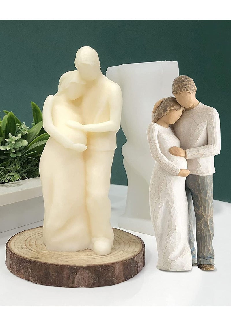 Excefore قوالب الشموع قالب سيليكون لصنع الشموع، قوالب ثلاثية الأبعاد مصنوعة من شمع الصويا، شمع العسل، شموع معطرة - Image 1