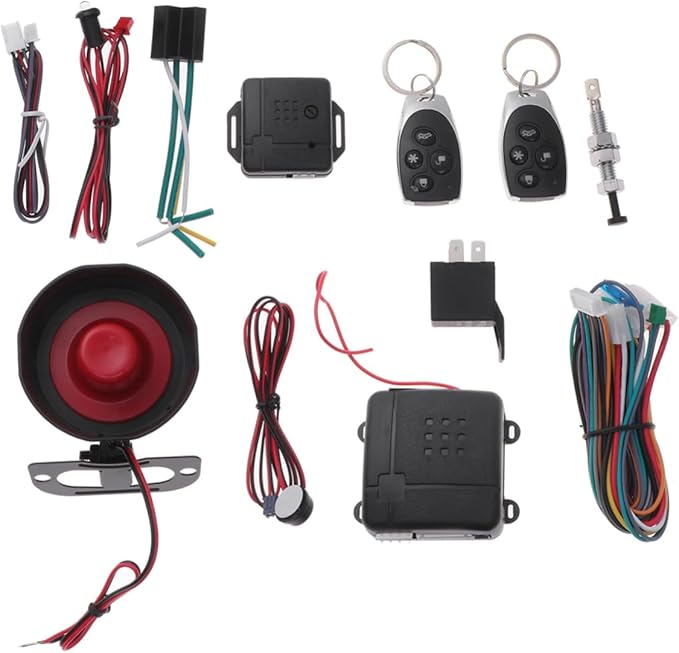 Medium Auto Remote Keyless Entry Door Lock Car Alarm Kit With Central Locking Sound - Image 1
